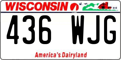 WI license plate 436WJG