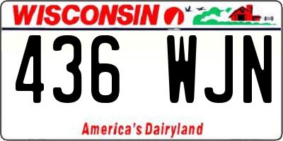 WI license plate 436WJN