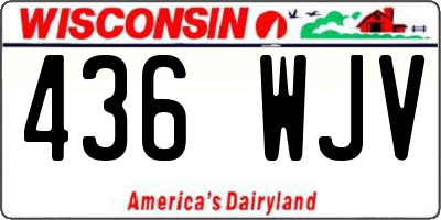 WI license plate 436WJV
