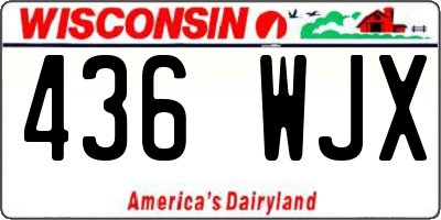 WI license plate 436WJX
