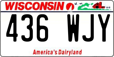 WI license plate 436WJY