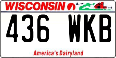 WI license plate 436WKB