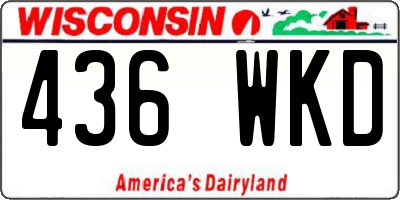 WI license plate 436WKD