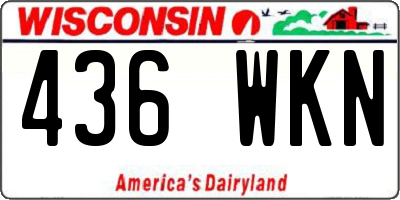 WI license plate 436WKN