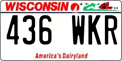 WI license plate 436WKR