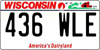 WI license plate 436WLE