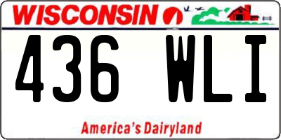 WI license plate 436WLI