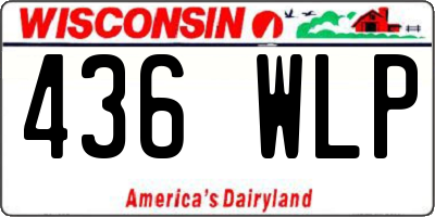 WI license plate 436WLP