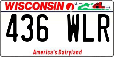 WI license plate 436WLR