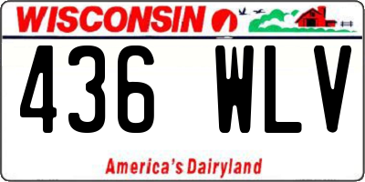WI license plate 436WLV