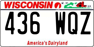 WI license plate 436WQZ