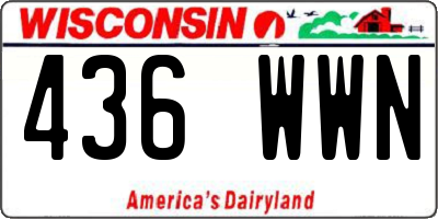 WI license plate 436WWN