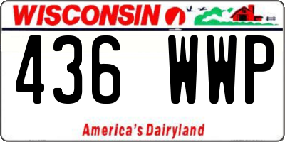 WI license plate 436WWP