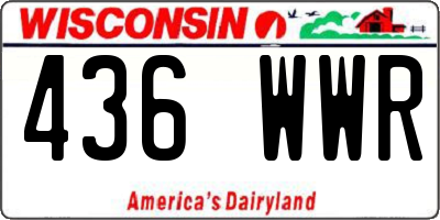 WI license plate 436WWR