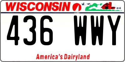 WI license plate 436WWY