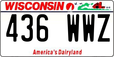 WI license plate 436WWZ