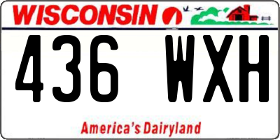 WI license plate 436WXH