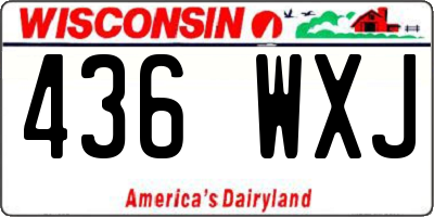WI license plate 436WXJ