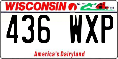 WI license plate 436WXP