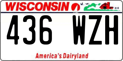 WI license plate 436WZH