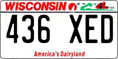 WI license plate 436XED