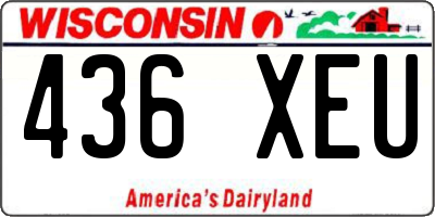 WI license plate 436XEU
