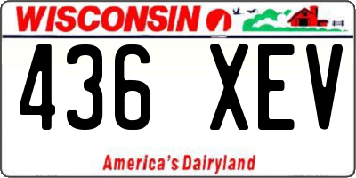 WI license plate 436XEV