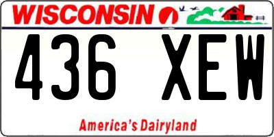 WI license plate 436XEW