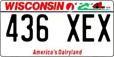 WI license plate 436XEX