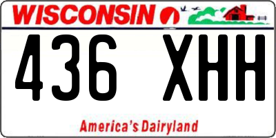 WI license plate 436XHH