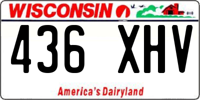 WI license plate 436XHV