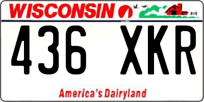 WI license plate 436XKR