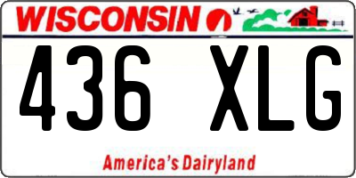 WI license plate 436XLG