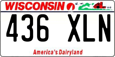 WI license plate 436XLN