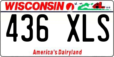 WI license plate 436XLS