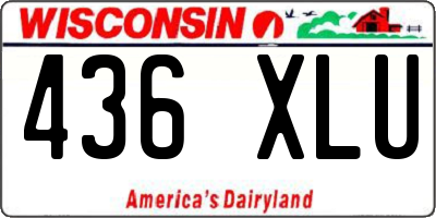 WI license plate 436XLU