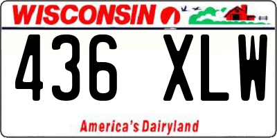 WI license plate 436XLW