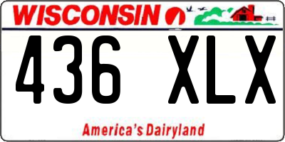 WI license plate 436XLX