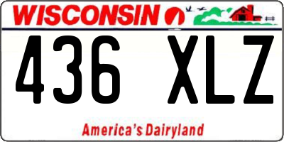 WI license plate 436XLZ