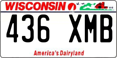WI license plate 436XMB