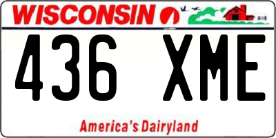 WI license plate 436XME