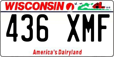 WI license plate 436XMF