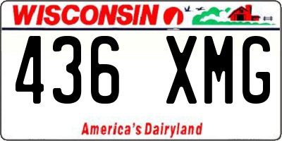 WI license plate 436XMG