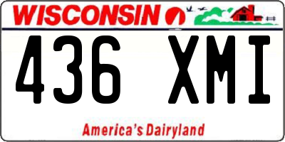 WI license plate 436XMI