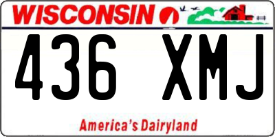 WI license plate 436XMJ