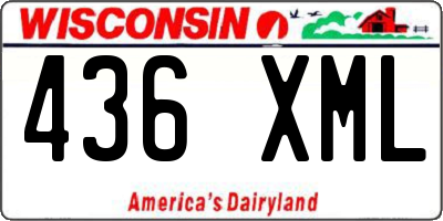 WI license plate 436XML