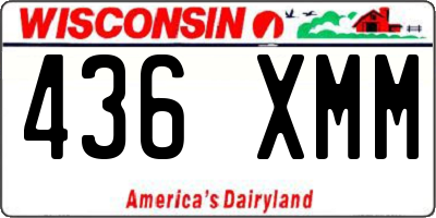 WI license plate 436XMM