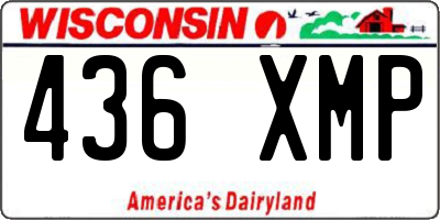 WI license plate 436XMP