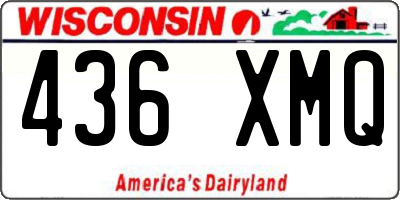 WI license plate 436XMQ