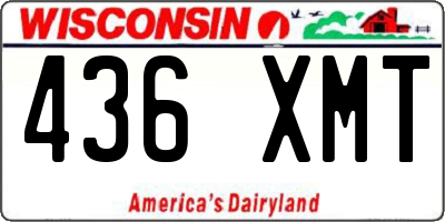 WI license plate 436XMT